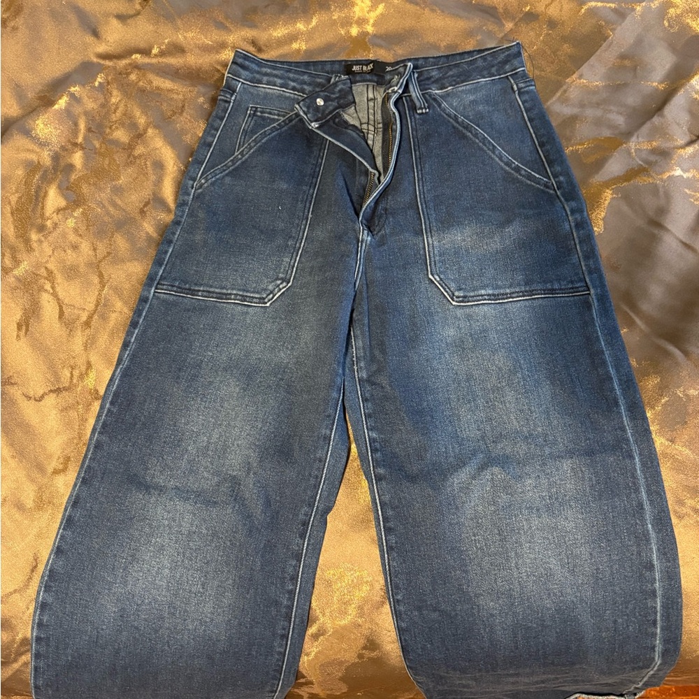 Just Black Women's Wide Leg Jeans in Dark Blue